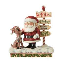 Item 156491 Rudolph And Santa Figure