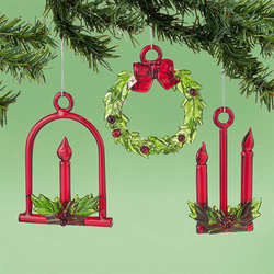 Item 156735 Glass Candle/Wreath Ornament