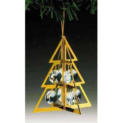 Item 161004 Gold Crystal Christmas Tree Ornament