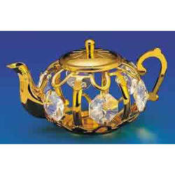 Item 161030 thumbnail Gold Crystal Teapot Ornament