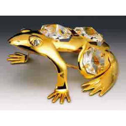 Item 161042 Gold Crystal Frog Ornament