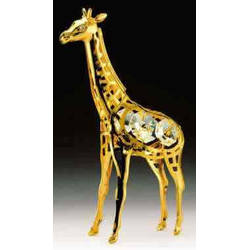 Item 161051 Gold Crystal Giraffe Ornament