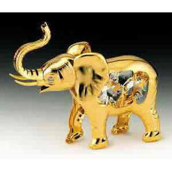 Item 161052 Gold Crystal Elephant Ornament