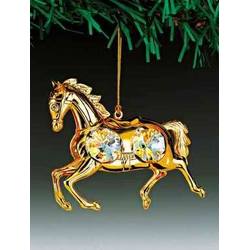 Item 161098 thumbnail Gold Crystal Horse Ornament