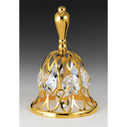 Item 161108 Gold Crystal Bell Ornament