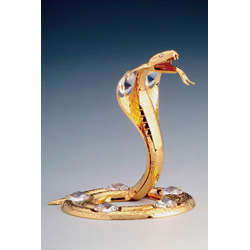 Item 161170 Gold Crystal Cobra Ornament