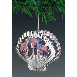 Item 161197 Silver Crystal Shell Ornament