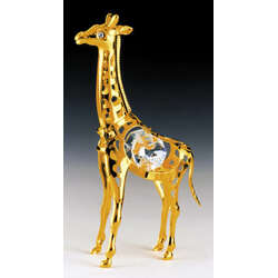 Item 161255 Gold Crystal Baby Giraffe Ornament