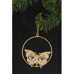 Item 161271 Gold Crystal Butterfly Ornament