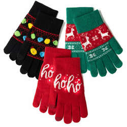 Item 164020 Light Up Holiday Gloves