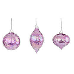 Item 171019 Beaded Glass Lavender Ornament