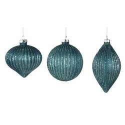 Item 171037 thumbnail Antique Smoke Blue Glass Ornament