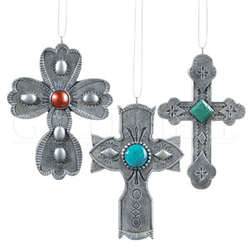 Item 177046 Trade Silver Cross Ornament