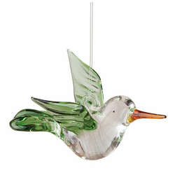 Item 177197 thumbnail Spun Glass Hummingbird Ornament
