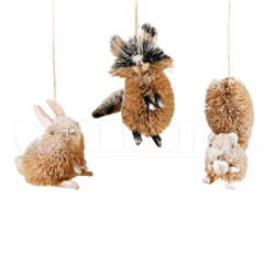 Item 177206 Frosted Rabbit/Raccoon/Squirrel Ornament