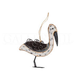 Item 177224 Gray/White/Black Pelican Ornament