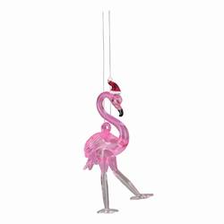 Item 177369 Flamingo With Santa Hat Ornament