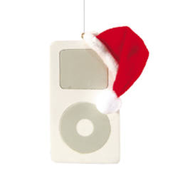 Item 177750 iPod Music Player With Santa Hat Ornament