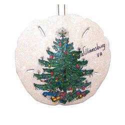 Item 185093 thumbnail Christmas Tree Sand Dollar Ornament - Williamsburg