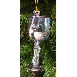 Item 186003 Green Wine Glass Ornament
