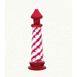 Item 186041 thumbnail Red & White Striped Lighthouse Ornament
