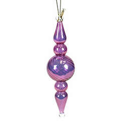 Item 186139 thumbnail Purple Swirl Ball Finial Ornament