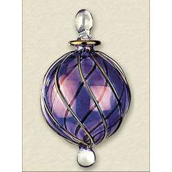 Item 186144 Purple Ball With Embedded Curves Ornament