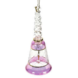Item 186170 PURPLE/CLEAR/GOLD BELL ORN