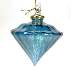 Item 186251 thumbnail Blue Luster Swirl Crown Ornament
