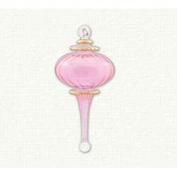 Item 186292 Pink/Gold Swirl Finial Ornament