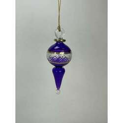 Item 186301 Deep Purple With Crystal Ornament