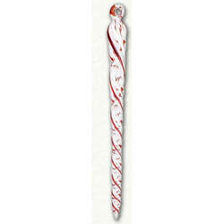 Item 186320 thumbnail Red And White Icicle Ornament