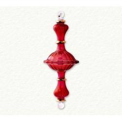 Item 186359 Red Ringed Sphere Double Ended Scepter Ornament