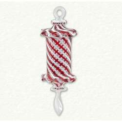 Item 186388 Red and White Candy Shape Ornament