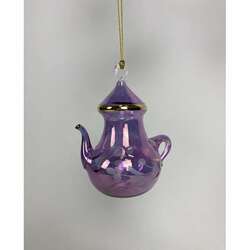 Item 186400 thumbnail Purple Etched Teapot Ornament