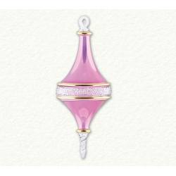 Item 186407 Purple Rounded Diamond Shape With Gold Trim Ornament