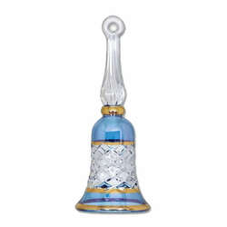 Item 186423 thumbnail Cobalt Blue Crystal Cut Bell Ornament