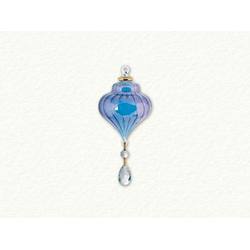 Item 186450 Blue Onion Shape With Dangle Ornament