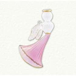Item 186508 Pink/Clear/Gold Angel Ornament