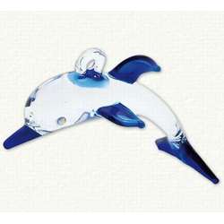 Item 186548 Clear/Blue Dolphin Ornament