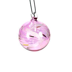 Item 186581 thumbnail Pink Floral Etched Ball Ornament