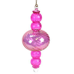Item 186602 PINK FLAT BALL WITH 4 BALLS SCEPTER ORN