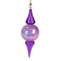 Item 186613 PURPLE BALL WITH DOUBLE POINTS ORN