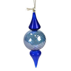 Item 186622 BLUE BALL WITH DOUBLE POINTS ORN
