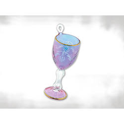 Item 186737 Purple Wine Glass Ornament