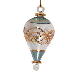 Item 186895 Green/Gold/Clear Balloon Shape Ornament