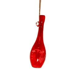 Item 186929 Christmas Red Wine Bottle With Grapes Ornament