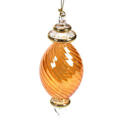 Item 186951 YELLOW SWIRL FINIAL WITH RINGS