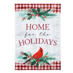 Item 191025 Holiday Cardinal Moire Garden Flag