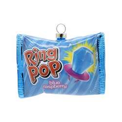 Item 195024 Wrapped Blue Raspberry Ring Pop Ornament